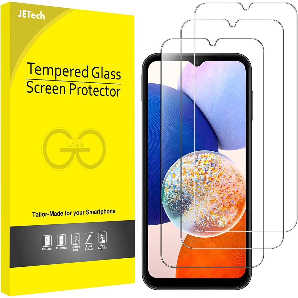 For Samsung Galaxy A14 5G Screen Protector Tempered Glass Ultra Clear  Anti-Glare 9H Hardness Screen Protector Glass Film [Case Friendly] Cover  ,Xpm