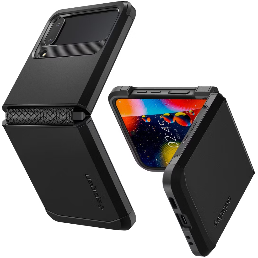 BRAND SET Galaxy Z Flip 4 Case, Samsung Z Flip 4 Case with Leather Strap  Wrist and Built-in Small Screen Shell Film, Galaxy Z Flip 4 Case Suitable  for