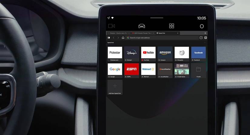 Using Vivaldi app on the Android Automotive OS platform