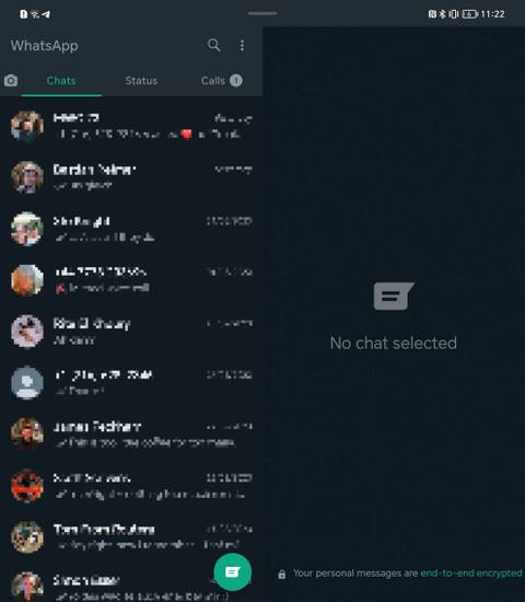 WhatsApp tests a new two-pane layout for tablets and foldables