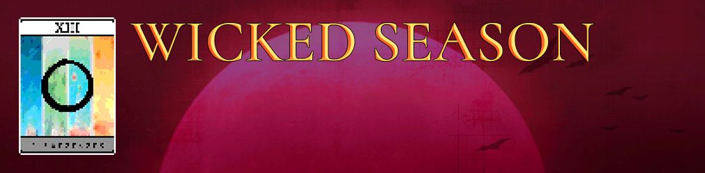 Banner showing the Wicked Season Arcana from Vampire Survivors