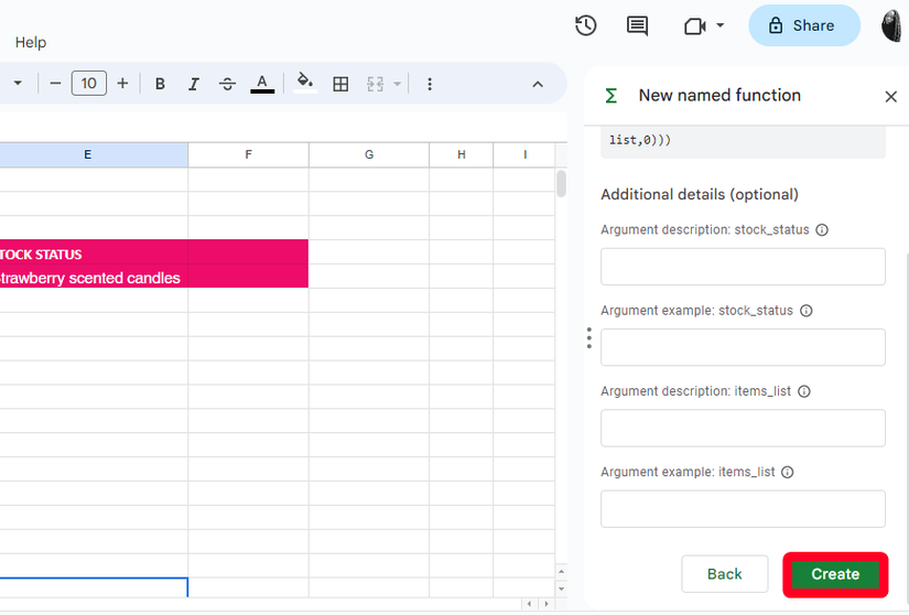 How to create and import named functions in Google Sheets