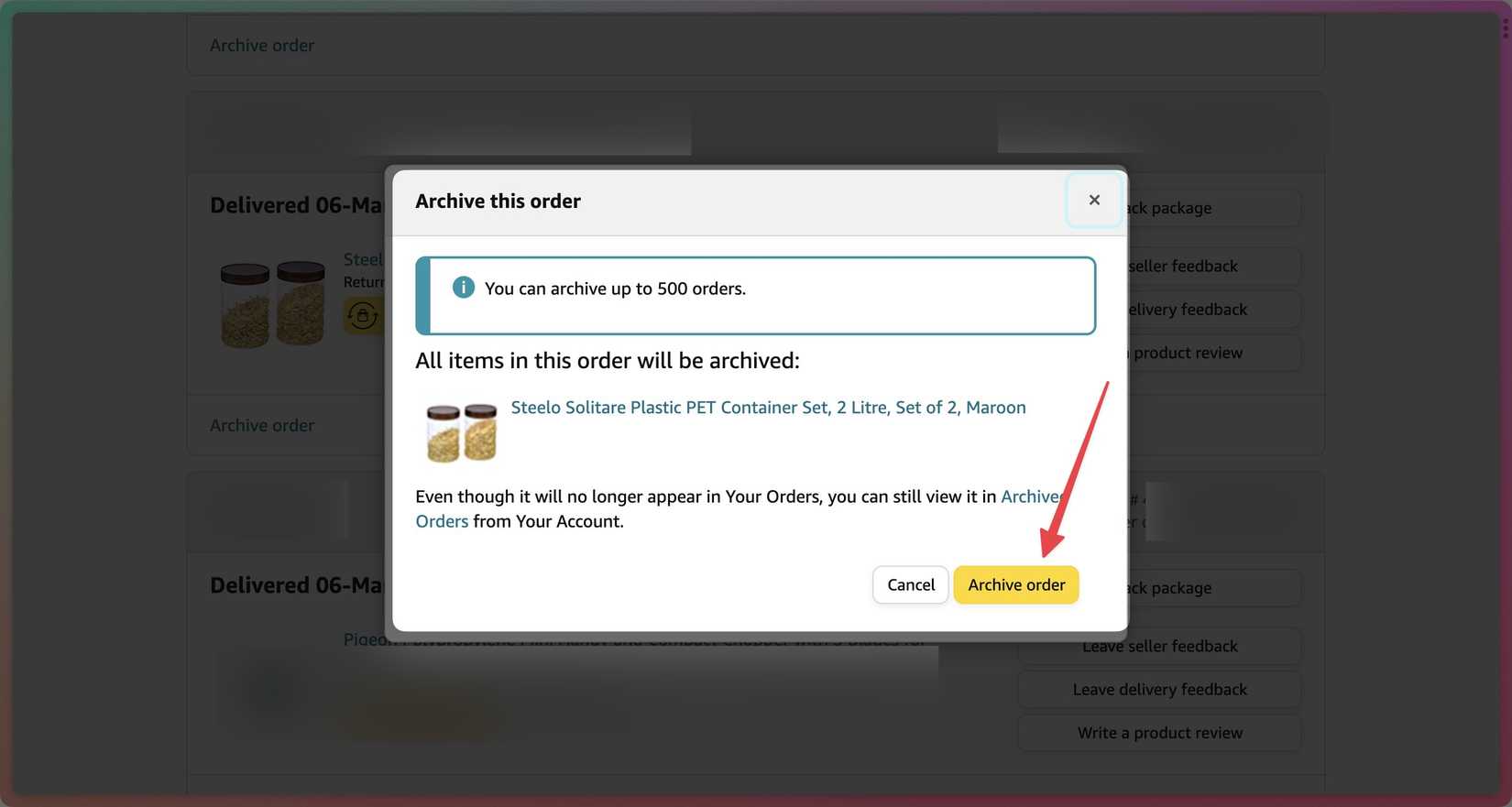 Forward Collection. Amazon Collection Amazon: How to find and archive old orders
