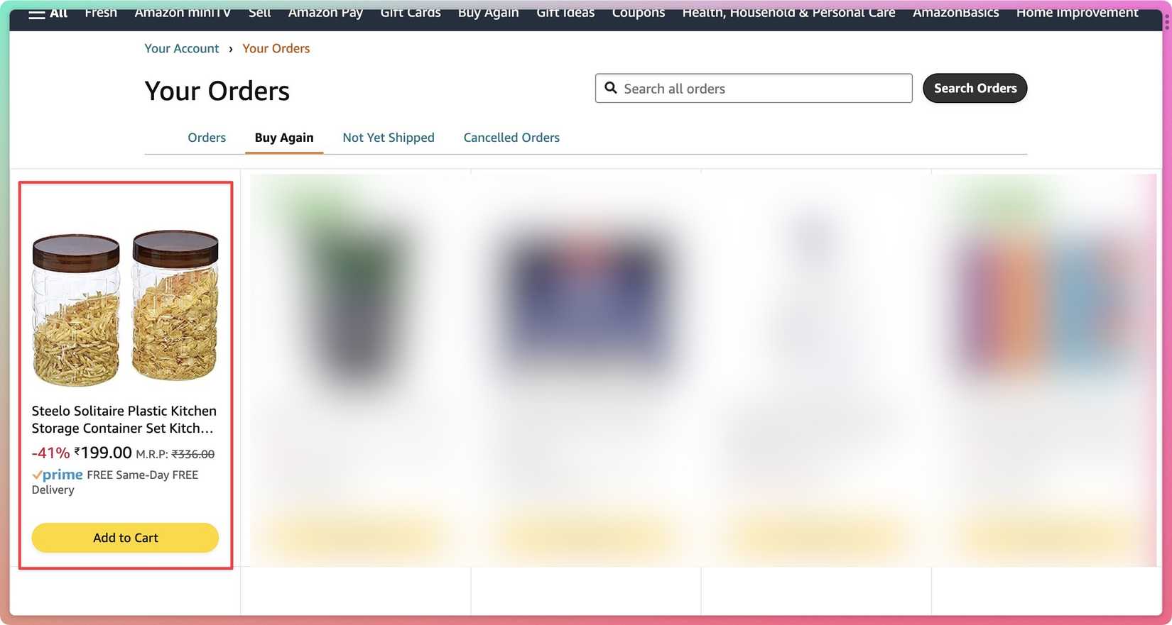 Forward Collection. Amazon Collection Amazon: How to find and archive old orders