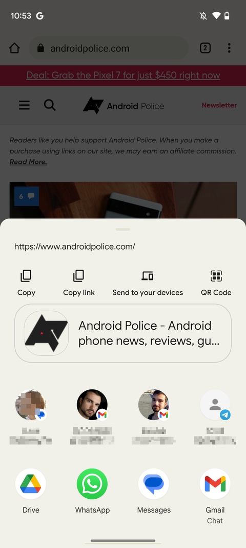 Android 14’s new share sheet is live in Chrome Beta