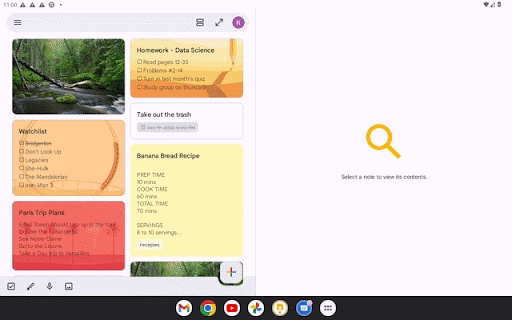 Google Keep will make better use of its dual pane design on tablets and ...