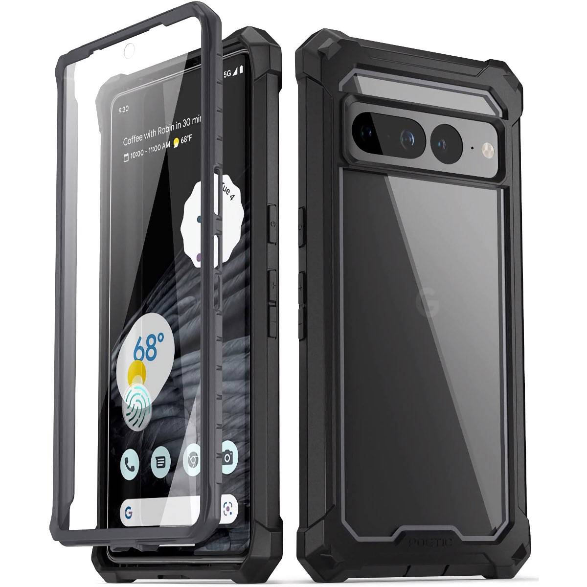 Custodia A Portafoglio Con Cerniera Per Google Pixel 9A – Pelle Sintetica + Silicone, 8 Slot Carte, Supporto, Cinturino Da Polso, Rosa
