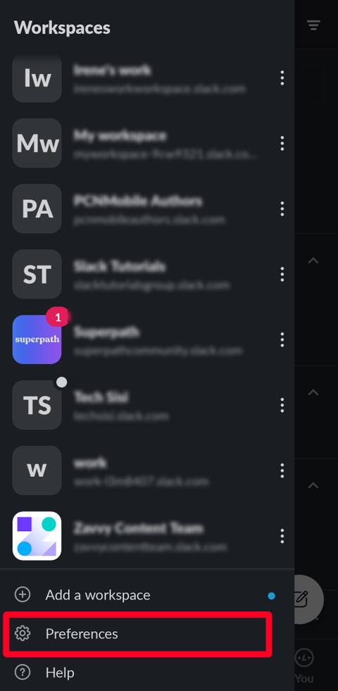 How to add or remove a Slack workspace