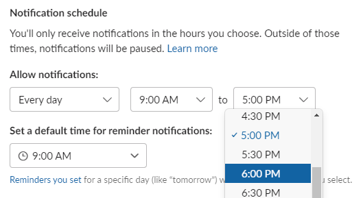 How to turn off Slack notifications