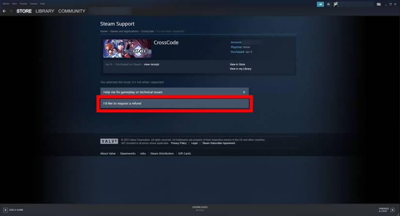 How to refund a Steam game