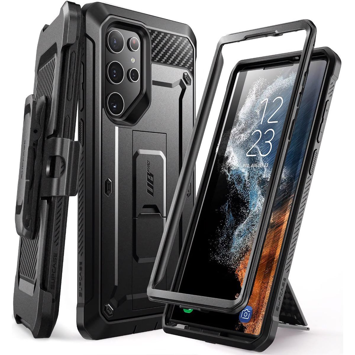 for Samsung Galaxy S22 Ultra 5G Case, Aluminum Metal Gorilla Glass  Shockproof Military Heavy Duty Sturdy Protector Cover Hard Case,with  Sliding Camera
