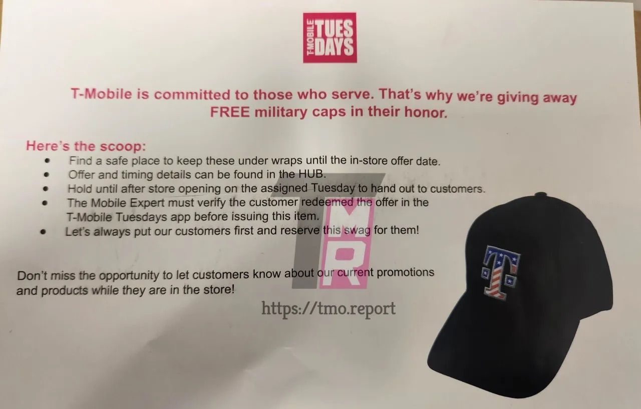Upcoming T-Mobile Tuesday freebie leaked as a salute to the troops