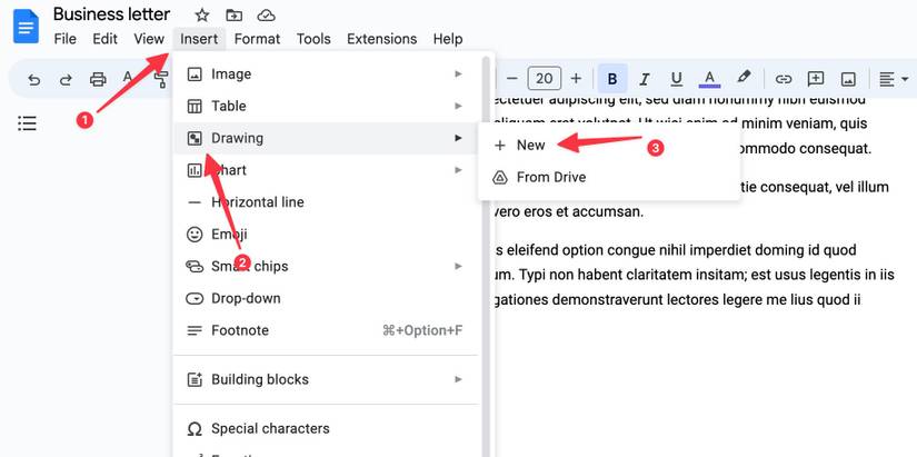 Google Docs: How to create an email signature