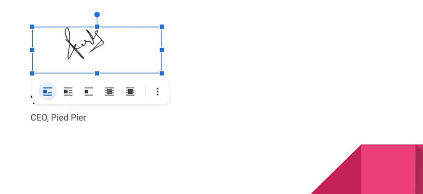Google Docs: How to create an email signature