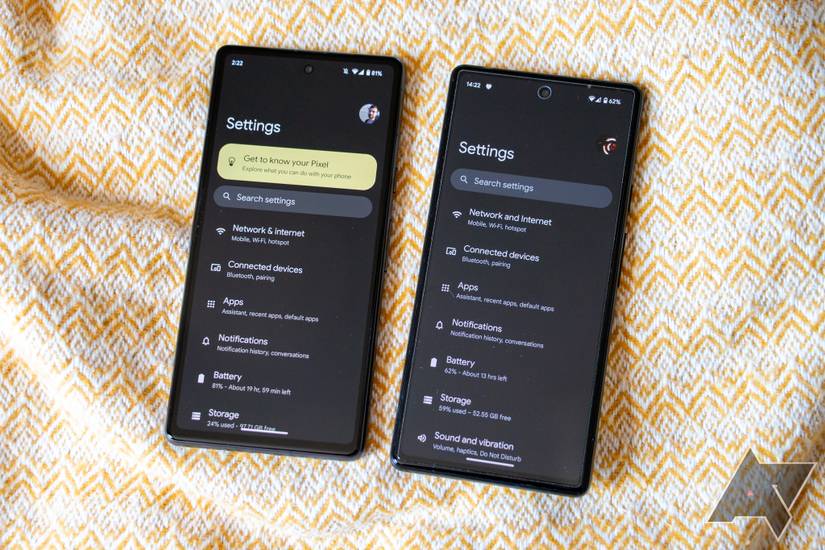 Google Pixel 7 vs. Pixel 6a