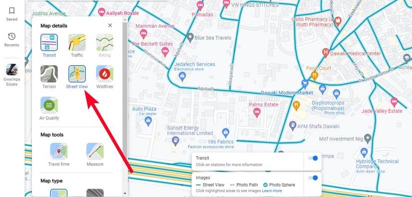 How to access Street View in Google Maps
