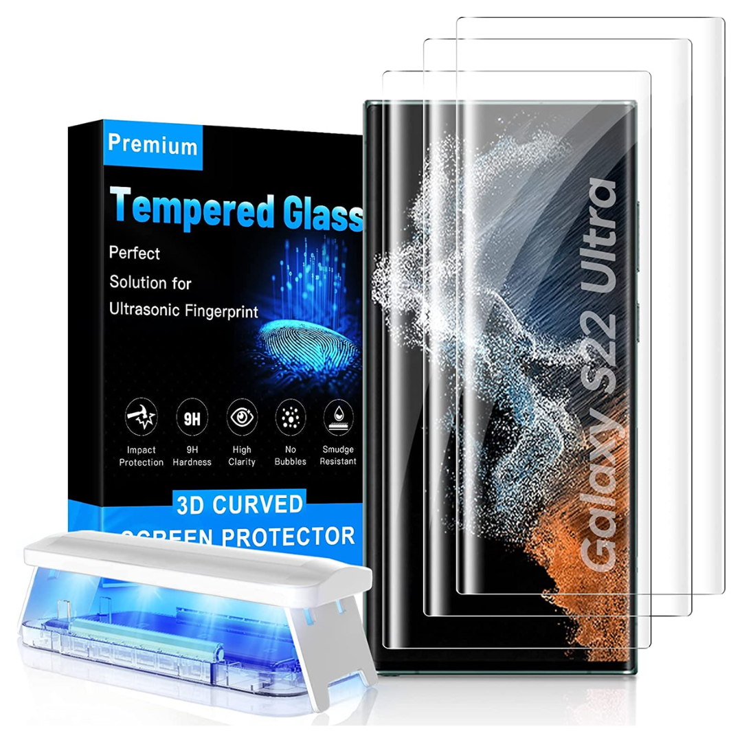 Olixar Tempered Glass Screen Protector - For Samsung Galaxy S22 Ultra