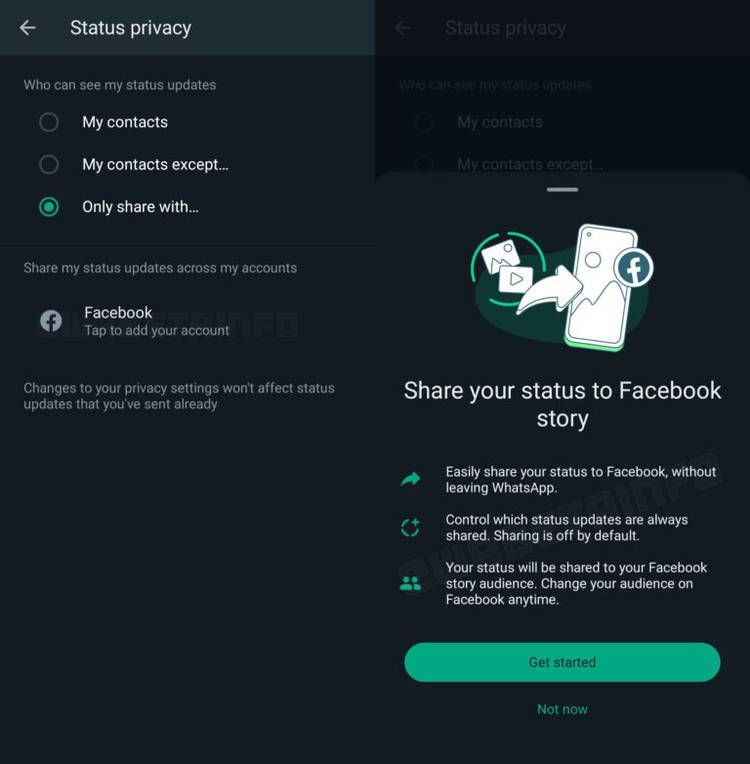 WhatsApp starts letting users auto-share their status updates on Facebook