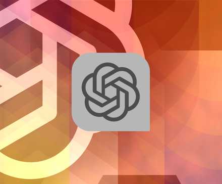 O logotipo ChatGPT contra um fundo laranja