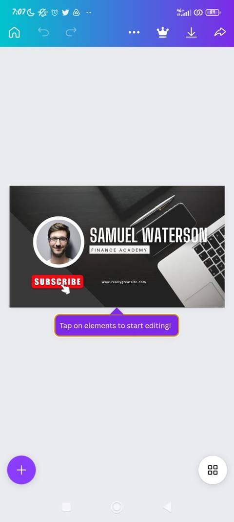 Canva YouTube Banner Template Example