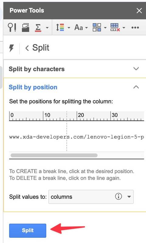 Google Sheets: How to quickly separate text into multiple columns