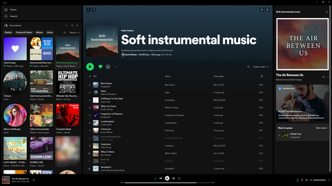 Spotify gets a redesigned Library and Now Playing interface on desktop