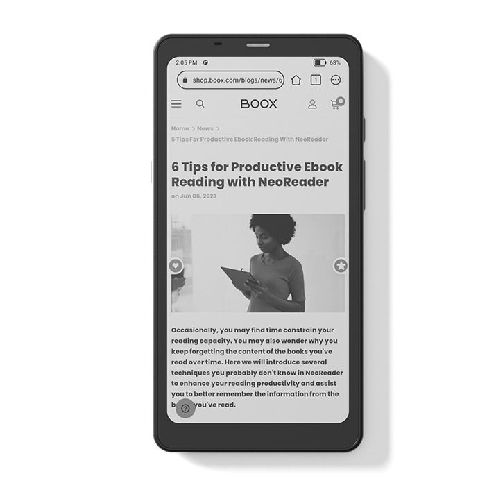 This handset looks like a phone, but it's an e-reader
