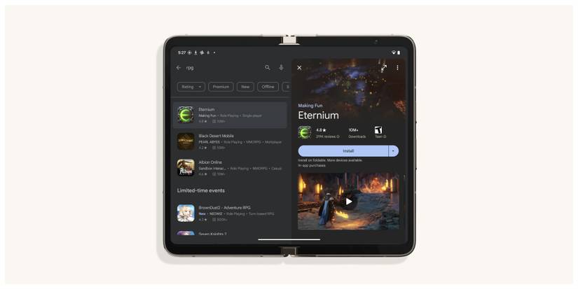 Google is finally giving the Play Store the tablet and foldable ...