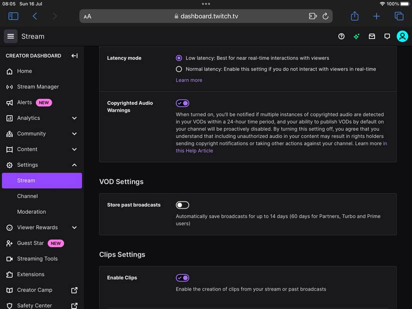 How to save streams on Twitch