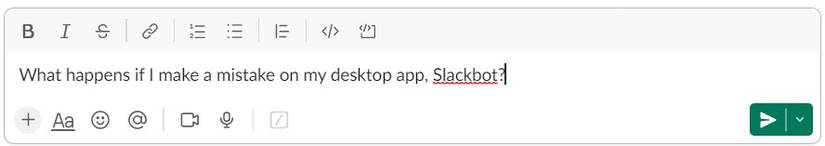 Slack: How to edit a sent message