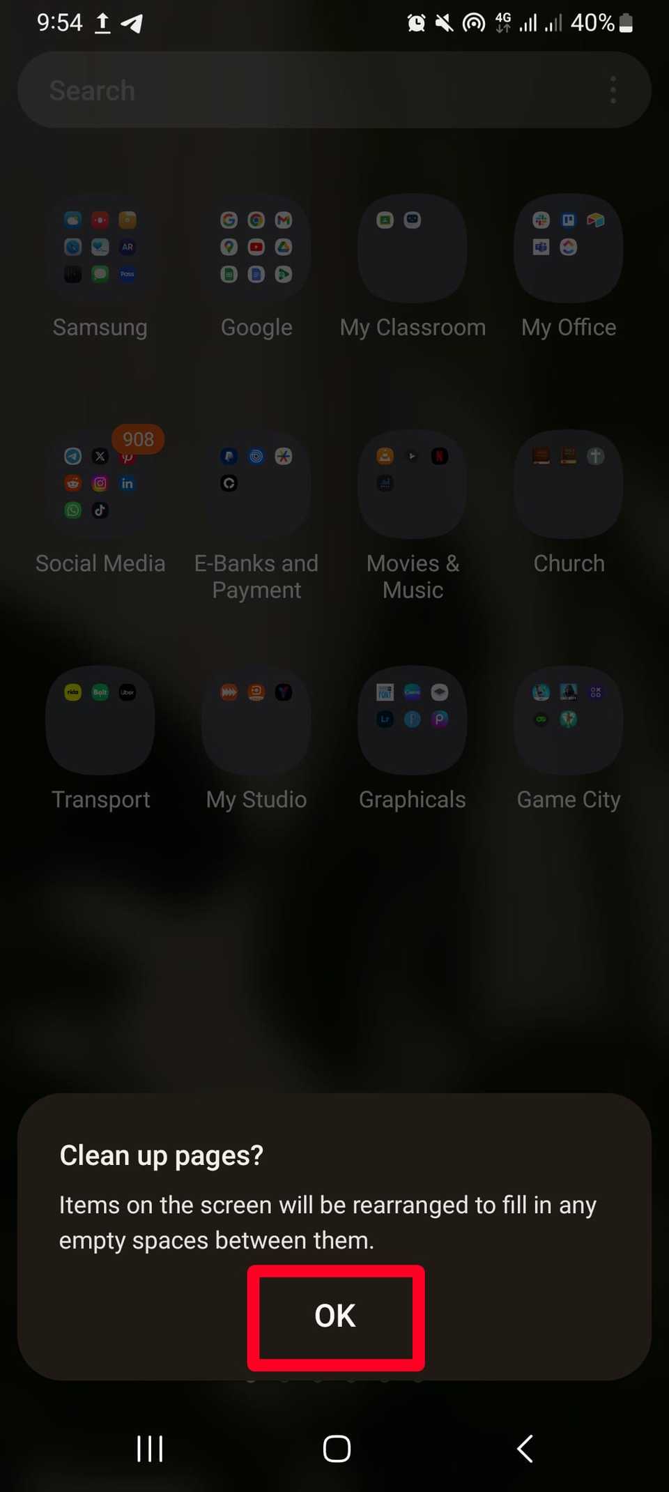 How to arrange apps on Android