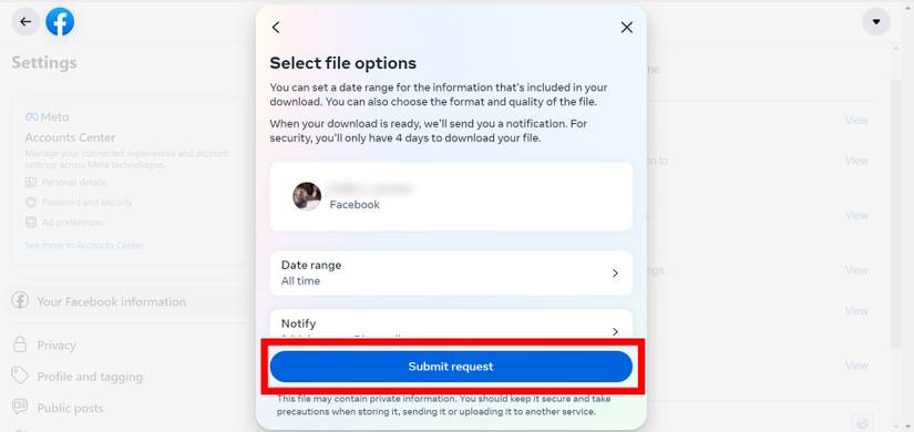 How to download your Facebook data