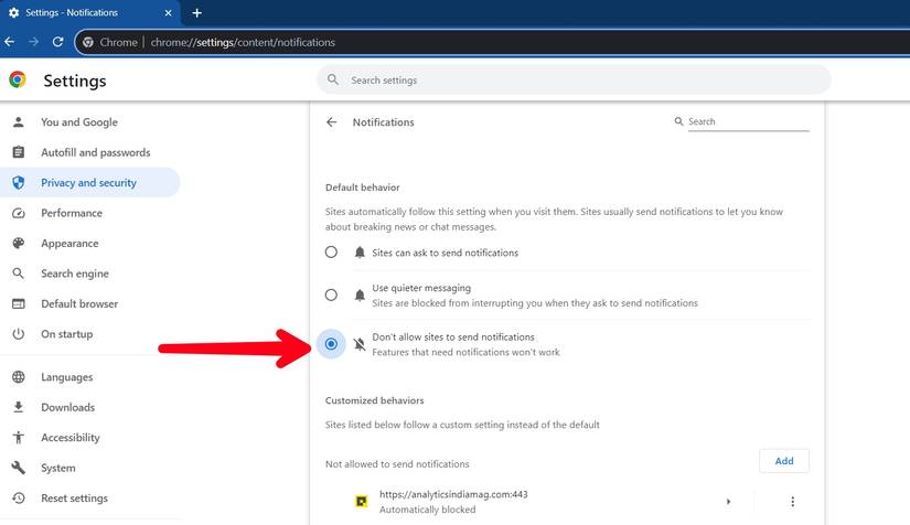 How to block pop-up notifications in your browser