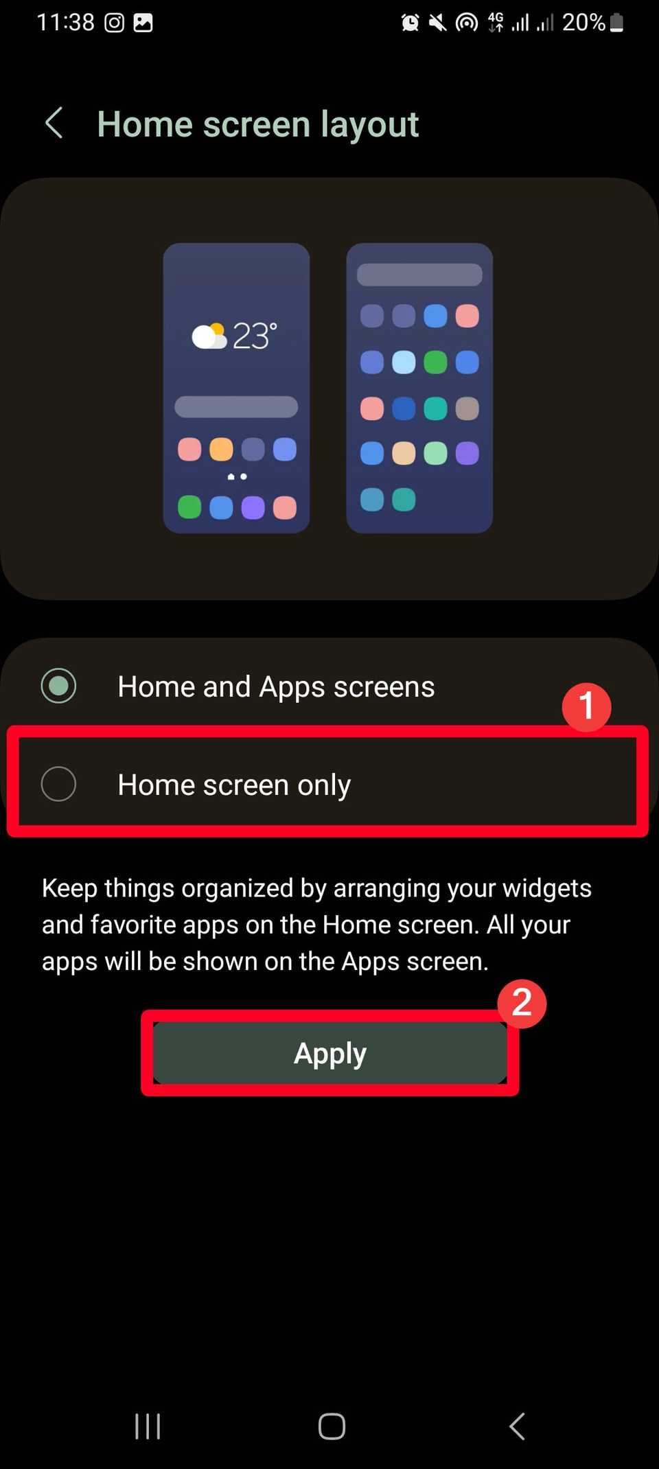 Android Front Page How to arrange apps on Android