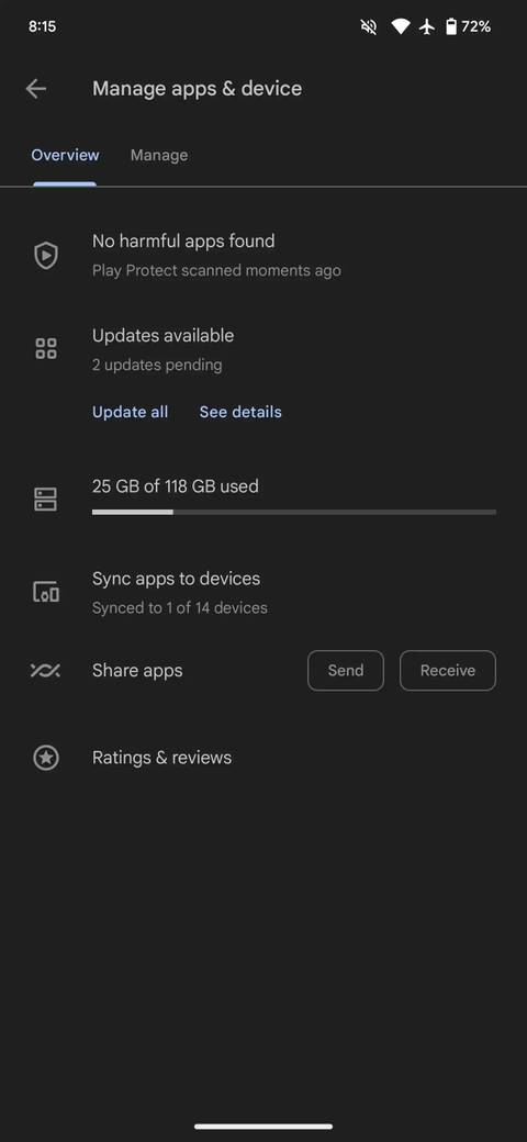 The Google Play Store is testing a nearly pitch-black dark theme