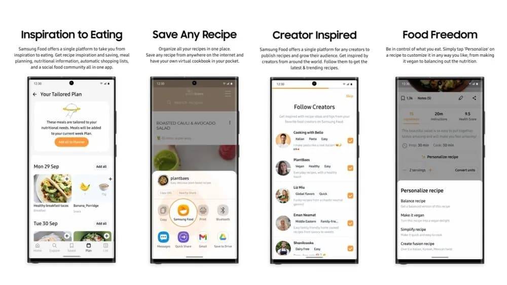 Food Simp App Meal-planning app Whisk serves up new look and new name as Samsung Food