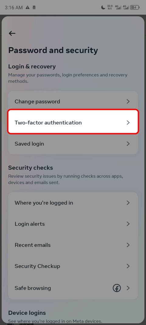 Facebook Authentication Screen How to set up two-factor authentication on your Facebook account