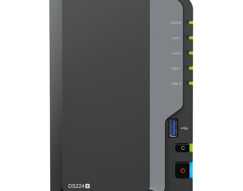Synology DS223 NAS 24TB (2x12TB HAT3300) Con 2GB RAM - Assembrato Con DSM Installato
