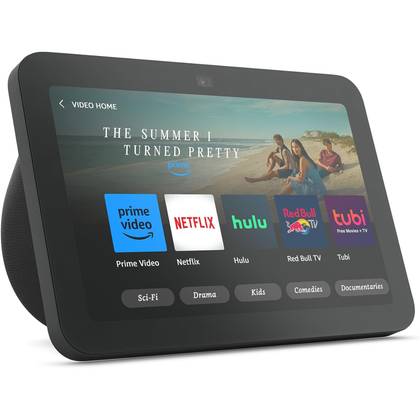 amazon echo show 8 on a white background