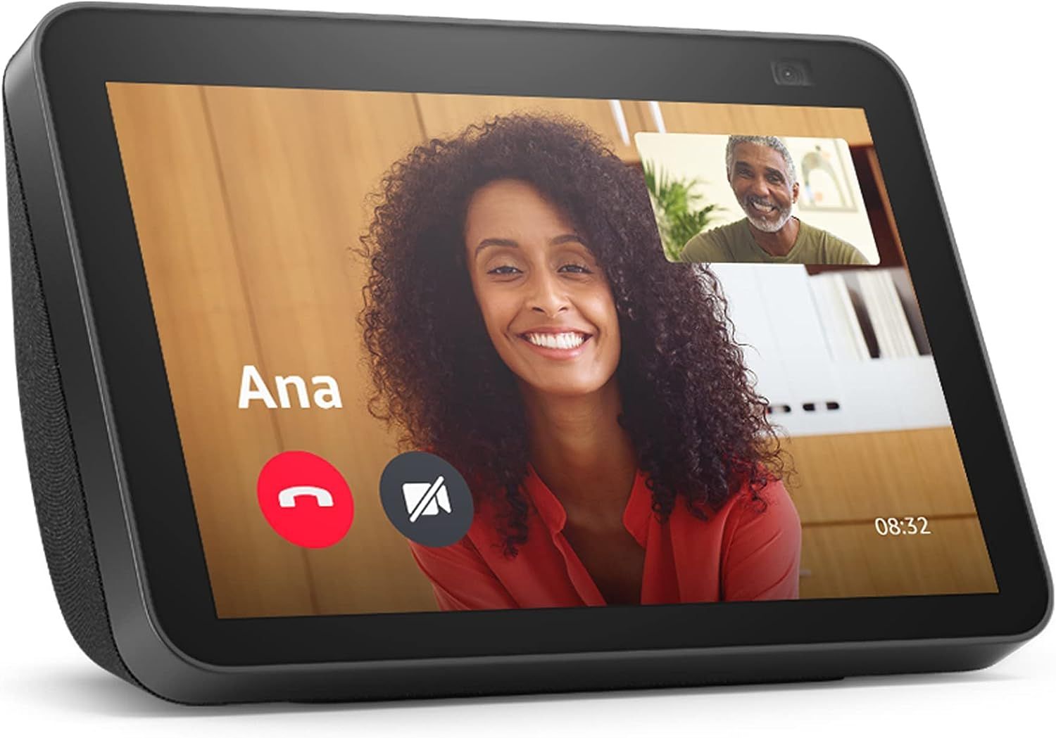 The Amazon Echo Show 8 being used for a video call