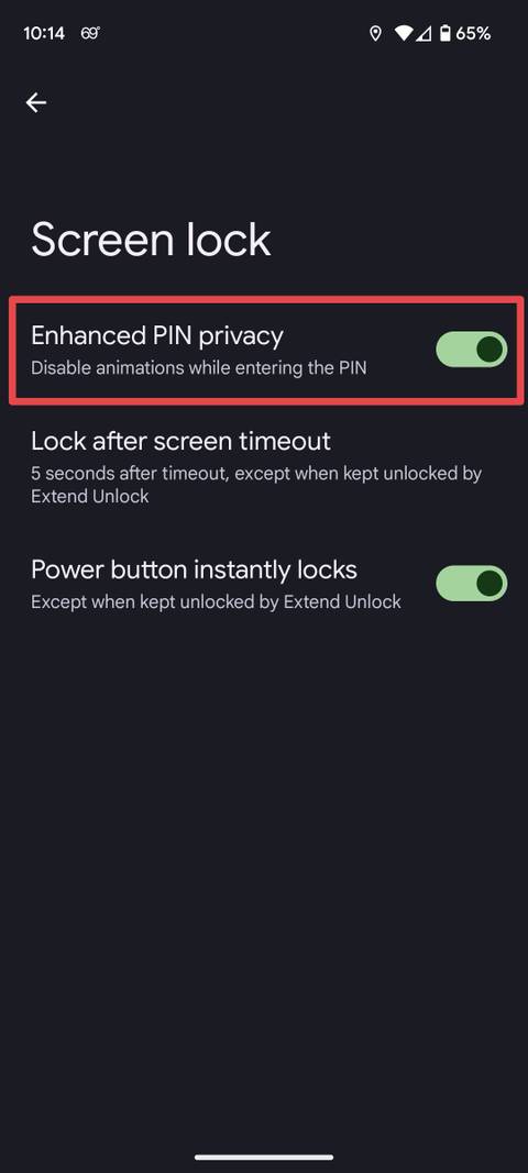 How to make PIN entry more private on Android 14