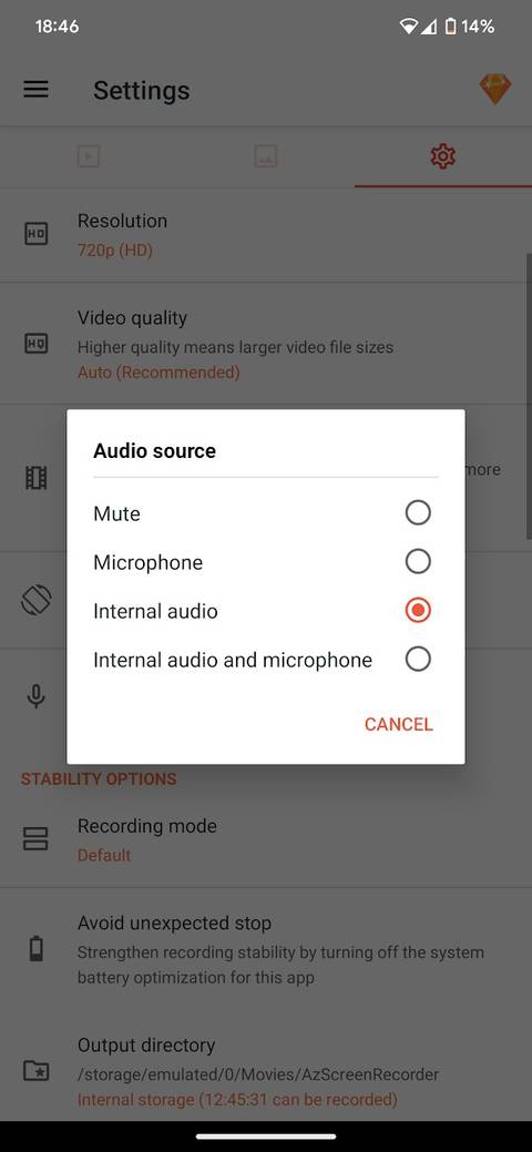 How to record audio from Android apps