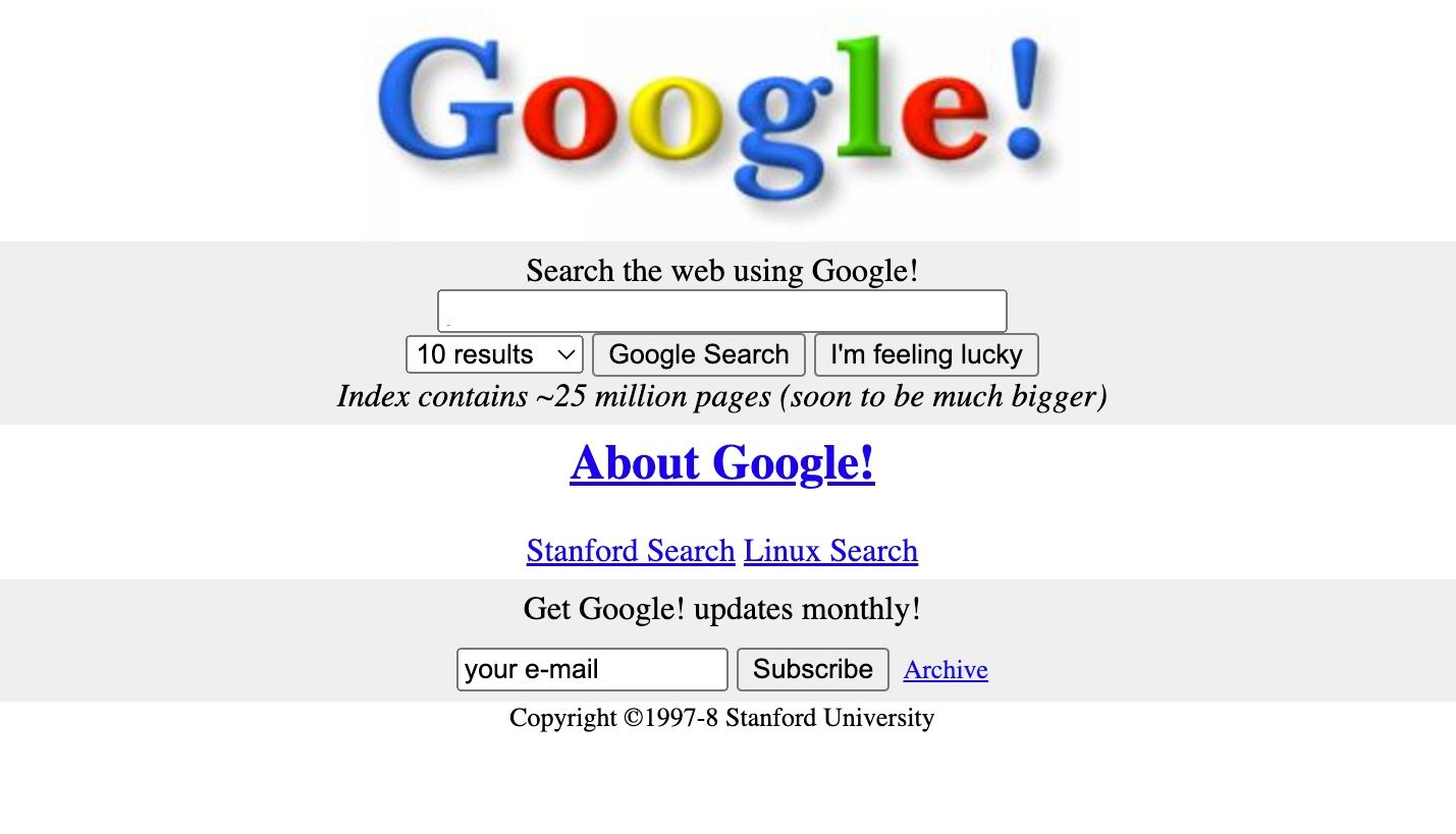 Use Google Search like it's 1998 to mark its 25th birthday
