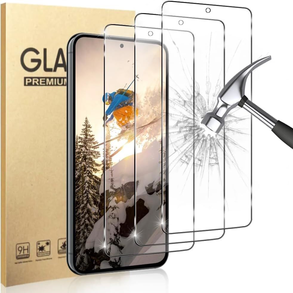 2 x Samsung Galaxy S23 FE 5G Glass Screen Protector - 9H Tempered Glass,  Ultrasonic Fingerprint Support, HD Clear, Anti-Scratch, Bubble-Free + 2  Camera Lens Protector for S23FE