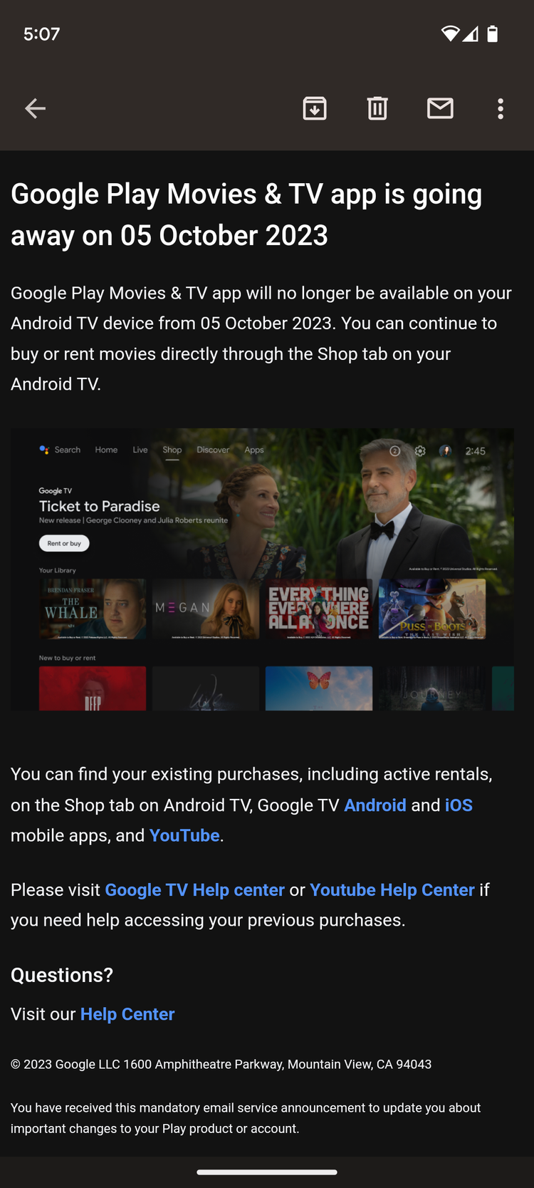 Google is killing the Play Movies & TV app for Android TV