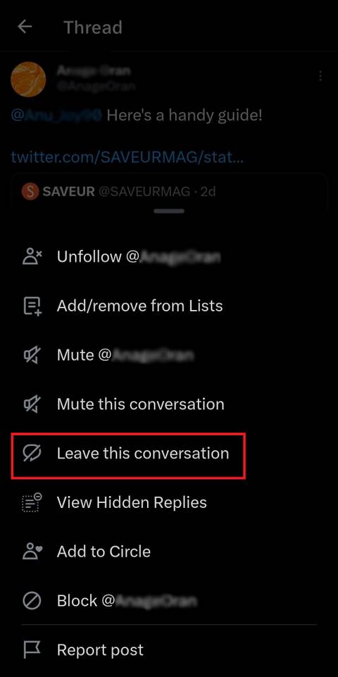 How to untag yourself from Twitter conversations