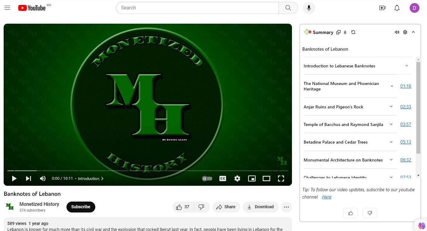 YouTubeDigest abstract output