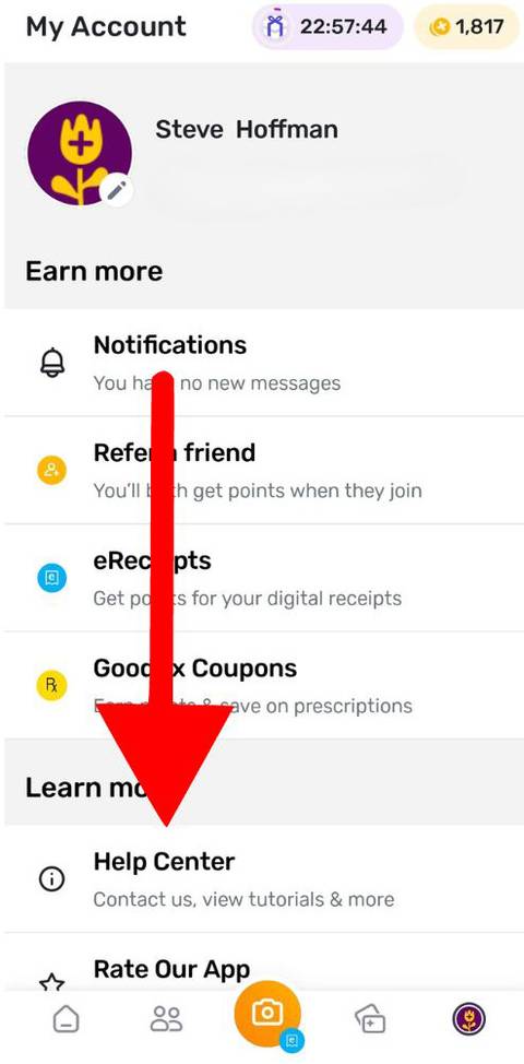 Fetch Arrow How to easily delete a Fetch rewards account