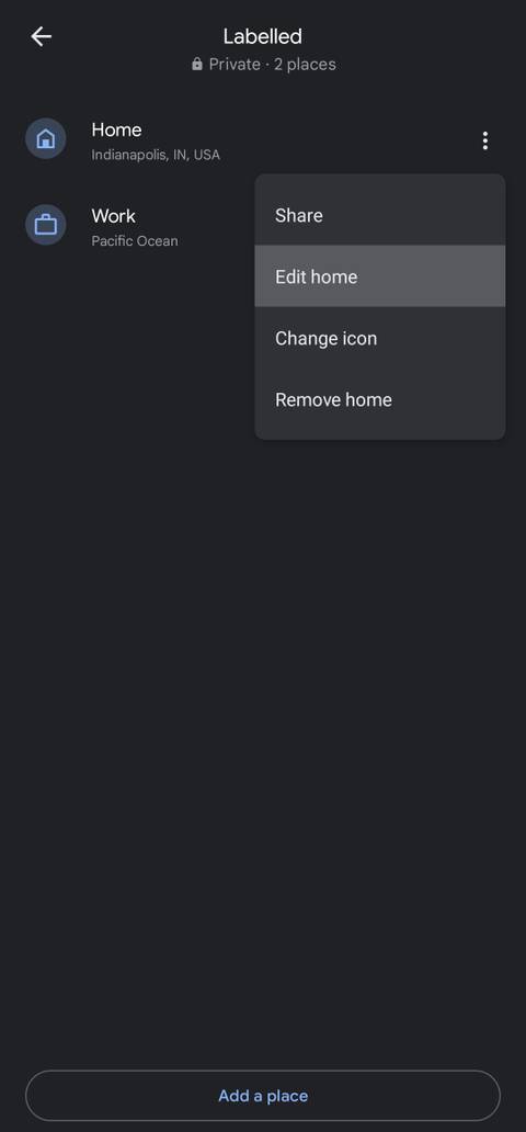 Setting Address How to change the home address in your Google account