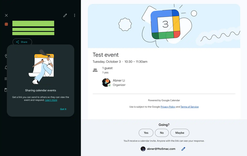 Google Calendar has a dead simple new way to share events